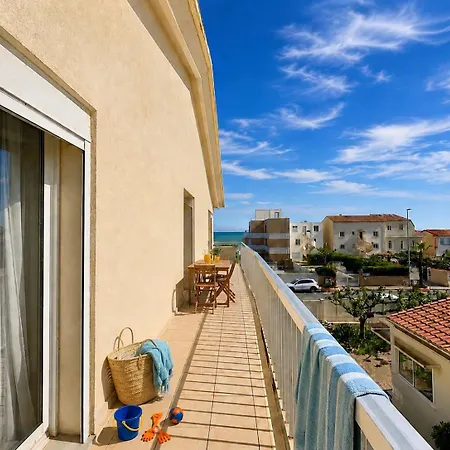 Lägenhet Brise Marine - 2 Avec Balcon, Vue & Parking Prive A 30 M De La Palavas-les-Flots
